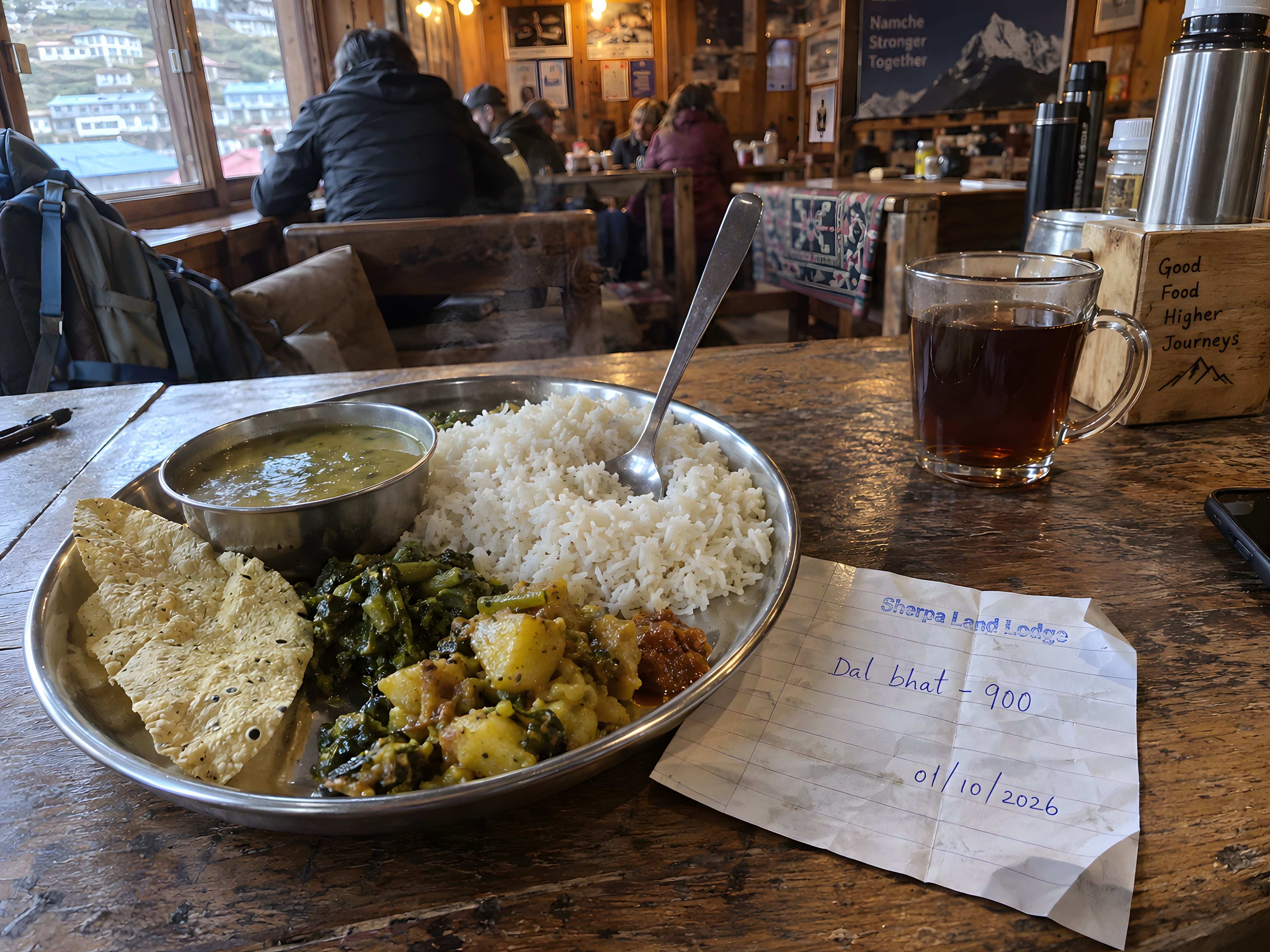 Dal bhat menu, Namche