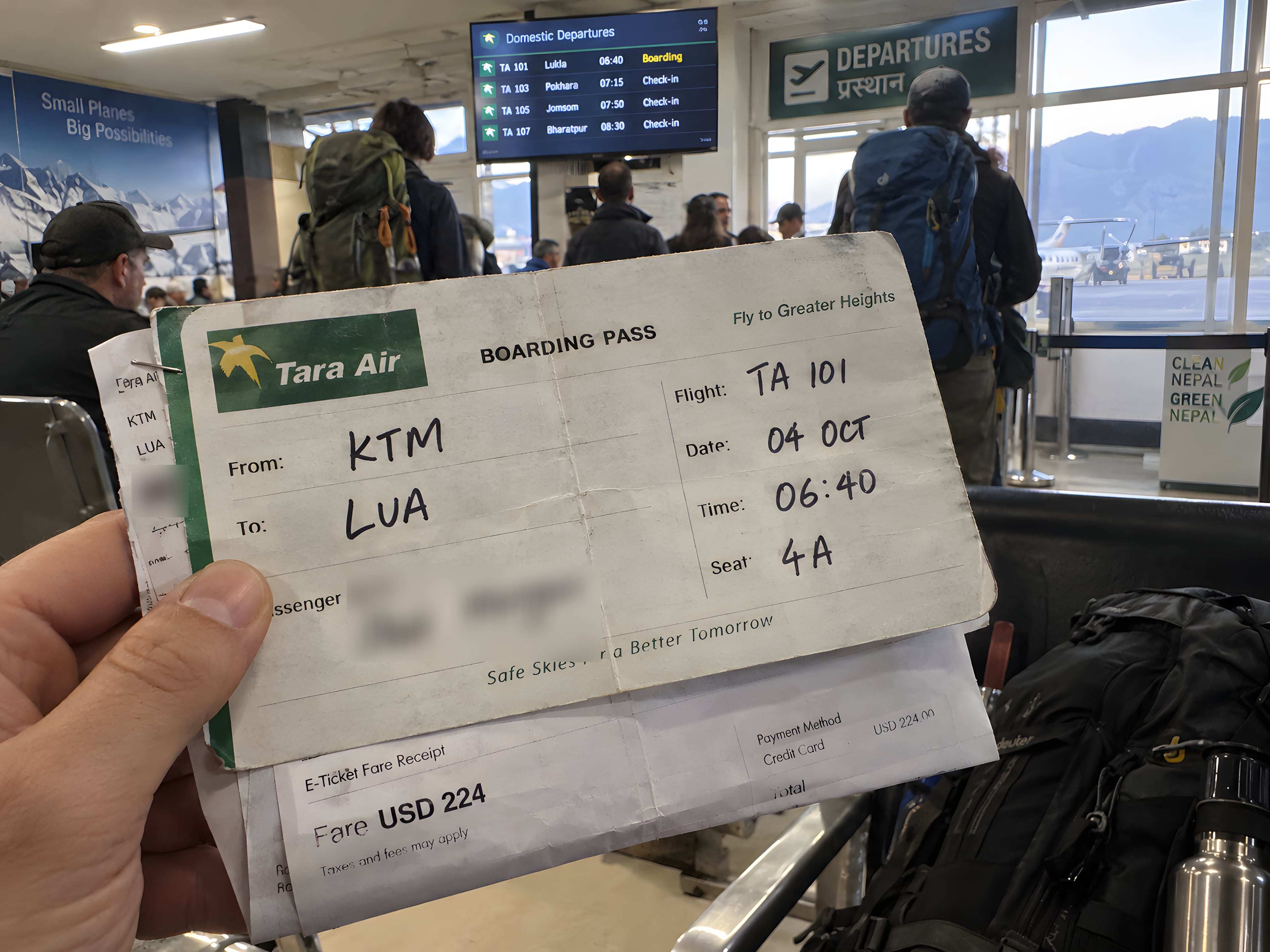 Lukla flight, foreigner fare